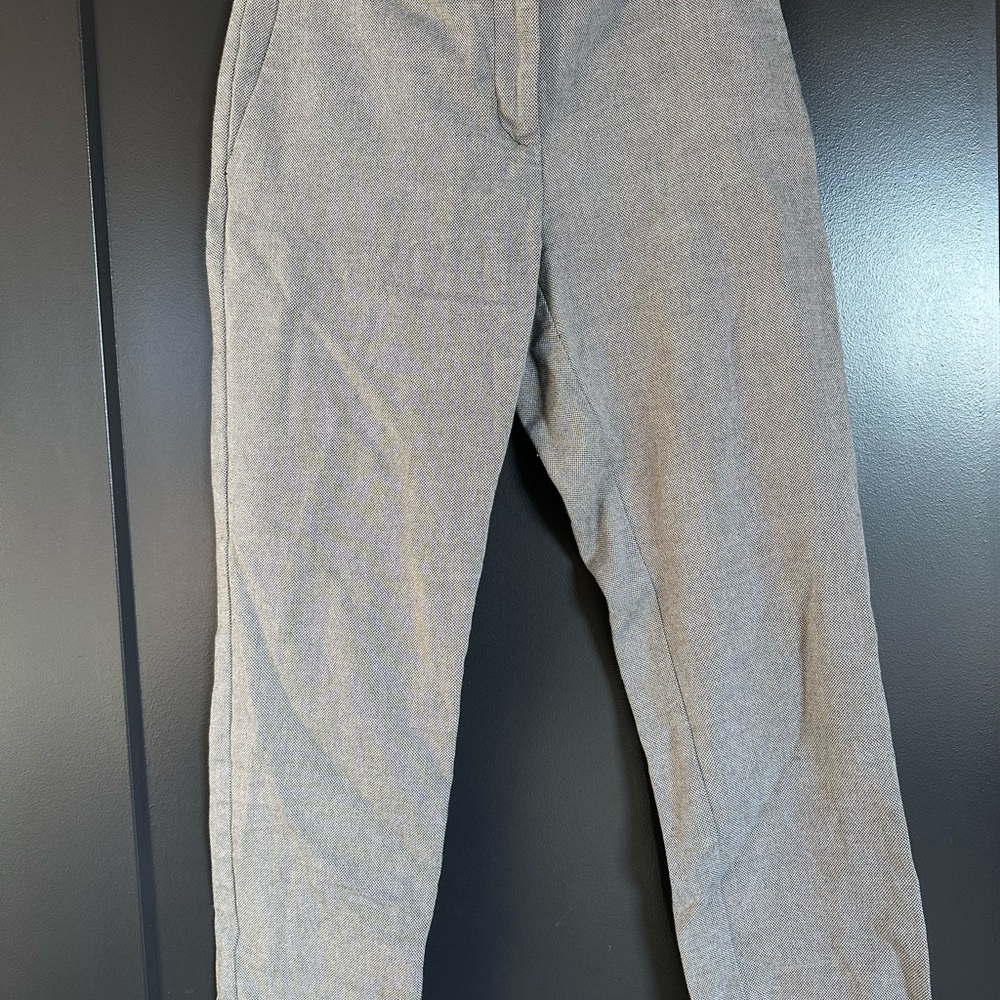 Ann Taylor Black and Gray Herringbone Pants